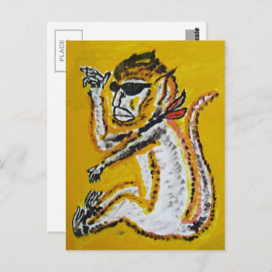 Monkey Circus Art Briefkaart (Voorkant / Achterkant)