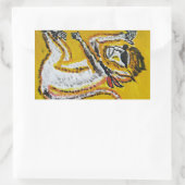 Monkey Circus Art Rechthoekige Sticker (Tas)