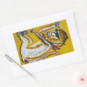 Monkey Circus Art Rechthoekige Sticker (Envelop)