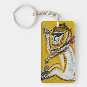 Monkey Circus Art Sleutelhanger