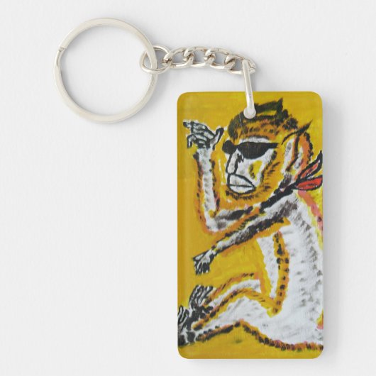 Monkey Circus Art Sleutelhanger (Voorkant)