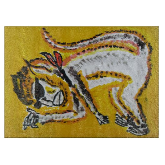 Monkey Circus Art Snijplank (Voorkant)