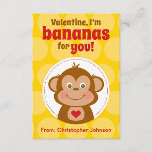 Monkey Classroom Valentijn Kaarten voor kinderen