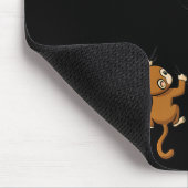 Monkey Climbs For Banana Funny Animal Cket Design  Muismat (Hoek)