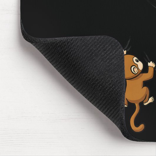 Monkey Climbs For Banana Funny Animal Cket Design Muismat (Hoek)