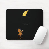 Monkey Climbs For Banana Funny Animal Cket Design  Muismat (Met muis)