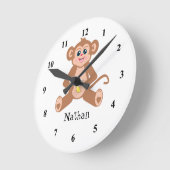 Monkey Clock Ronde Klok (Hoek)