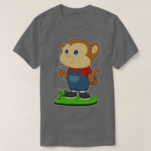 Monkey Craftsman Hammer T-shirt (Design voorkant)