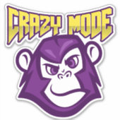 Monkey Crazy-modus Sticker (Voorkant)