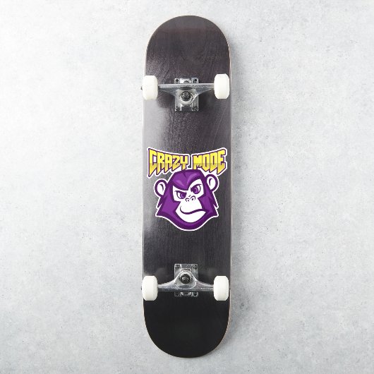 Monkey Crazy-modus Sticker (Skateboard)