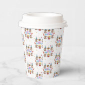 Monkey Cupcake Happy Birthday Paper Cup  Papieren Bekers (Rechts)