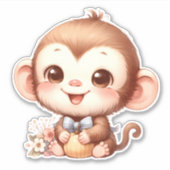 Monkey Custom Cut Scrapbooking Sticker (Voorkant)
