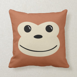 Monkey Cute Animal Face Design Kussen