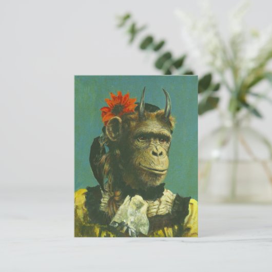 Monkey Demon Postcard Briefkaart (Staand voorkant)