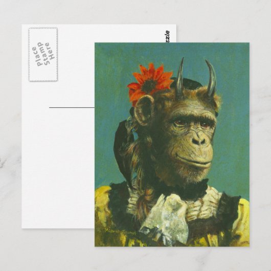 Monkey Demon Postcard Briefkaart (Voorkant / Achterkant)