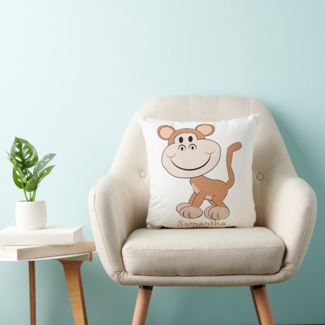 Monkey Design Personalised Kussen (Stoel)