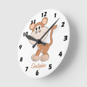 Monkey Design Personalised Ronde Klok (Hoek)