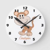 Monkey Design Personalised Ronde Klok (Voorkant)