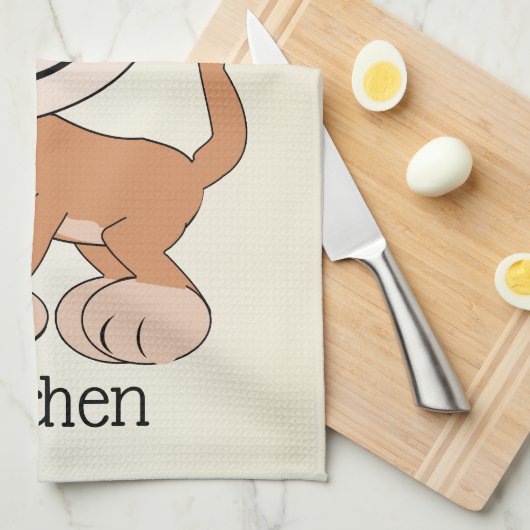 Monkey Design Theedoek (Quarter Fold)