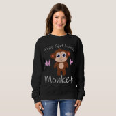 Monkey DEZE MEISJE HOUDT VAN MONKEYS Cute Gift Trui (Voorkant volledig)