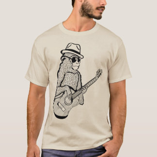 Monkey die een gitaar speelt t-shirt