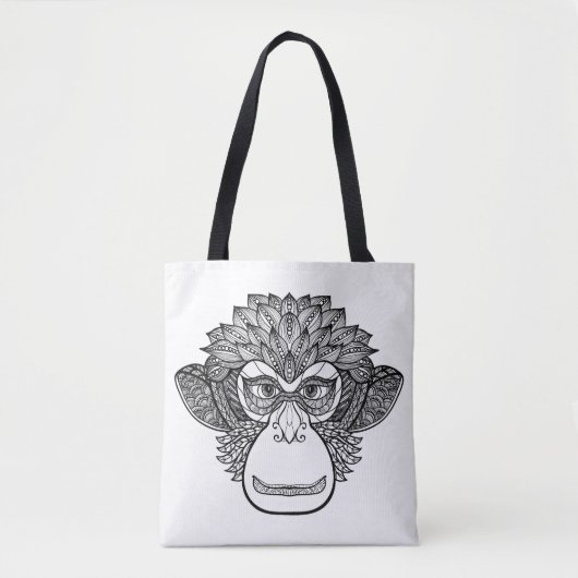 Monkey Doodle Face 2 Tote Bag (Voorkant)
