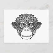 Monkey Doodle Face Briefkaart (Voorkant)