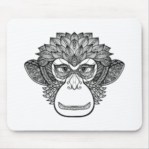 Monkey Doodle Face Muismat