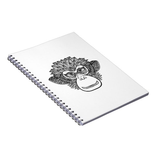 Monkey Doodle Face Notitieboek (Rechterzijde)