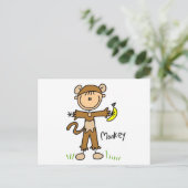 Monkey Dress Up T-shirts en cadeautjes Briefkaart (Staand voorkant)