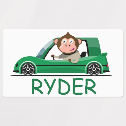 Monkey Drivers Labels (Design 1)