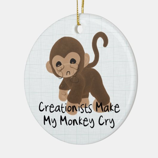 Monkey drogen keramisch ornament (Links)