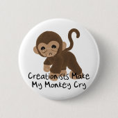Monkey drogen ronde button 5,7 cm (Voorkant)