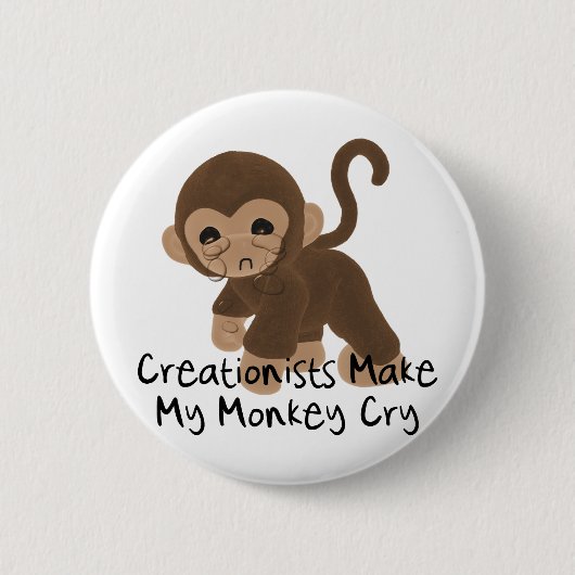 Monkey drogen ronde button 5,7 cm (Voorkant)