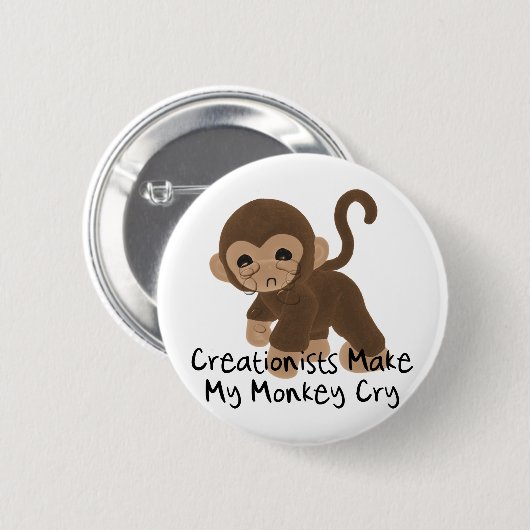 Monkey drogen ronde button 5,7 cm (Voorkant /achterkant)
