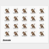 Monkey drogen ronde sticker (Vel)