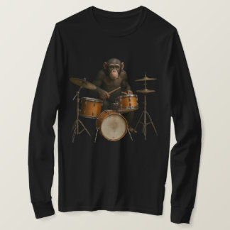 Monkey Drummer Pattern Shirt