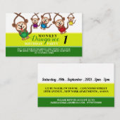 Monkey Dungaree, kinderkaartje Informatiekaartje (Voorkant / Achterkant)