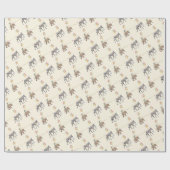 Monkey elephant zebra balloon party XL gift wrap Cadeaupapier (Vlak)