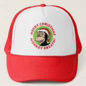 Monkey Elf Christmas Trucker Pet (Voorkant)