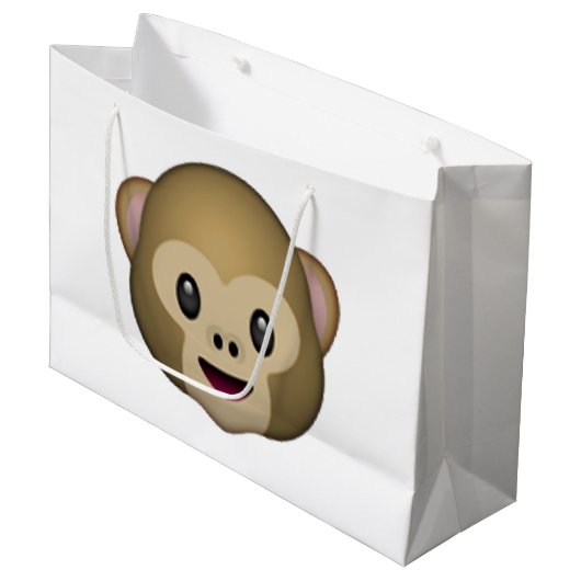 Monkey - Emoji Groot Cadeauzakje (Voorkant Gekanteld)