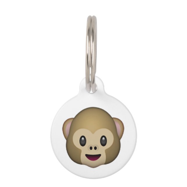 Monkey - Emoji Huisdierpenning (Achterkant)