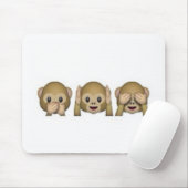 Monkey-Emoji - lachende aap cartoon grappig Muismat (Met muis)