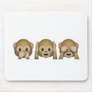 Monkey-Emoji - lachende aap cartoon grappig Muismat