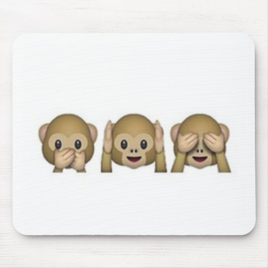 Monkey-Emoji - lachende aap cartoon grappig Muismat (Voorkant)