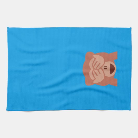 Monkey Emoji Theedoek (Horizontaal)