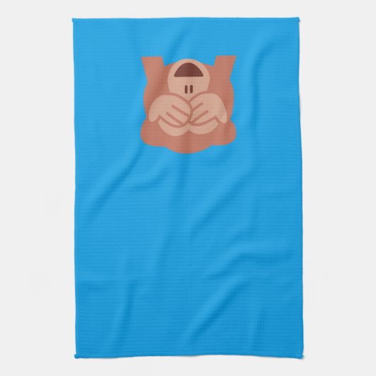 Monkey Emoji Theedoek (Verticaal)