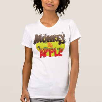 Monkey en Apple logo shirt