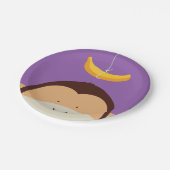 Monkey en Banana Papieren Bordje (Gekanteld)