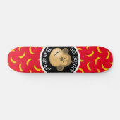 Monkey en Bananen Party Red en Black Persoonlijk Skateboard (Horizontaal)